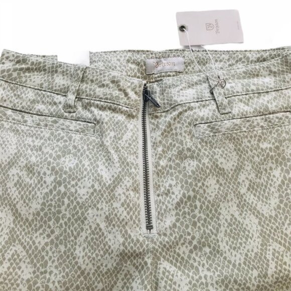 Brixton Cropped Pants in Cream Snake Print - Picture 5 of 11